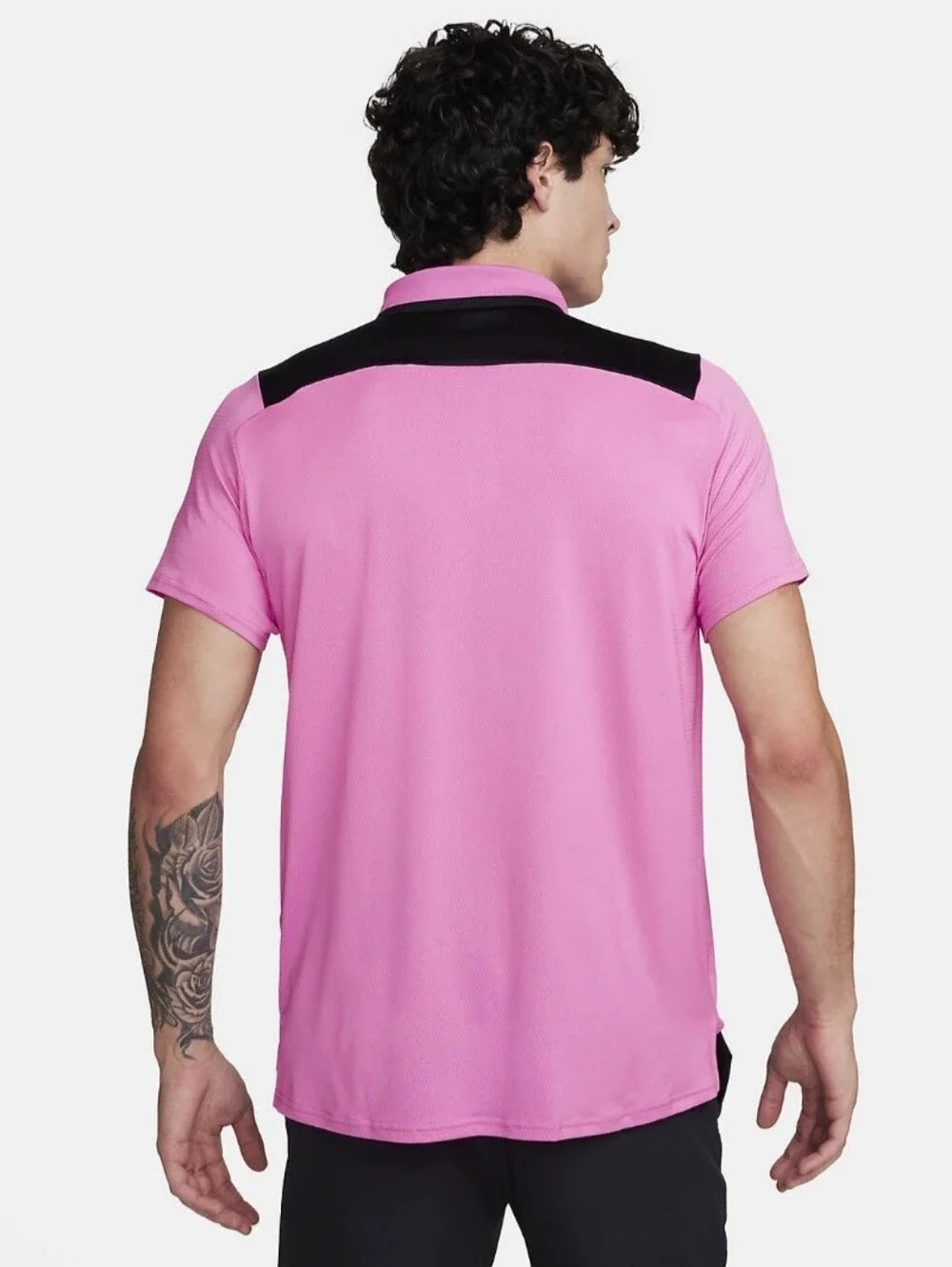 Nike Court Advantage Polo Shirt Mens Pink Dri-Fit Performance Tennis Large FD531